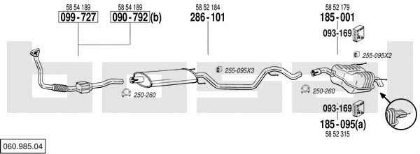  060.985.04 Exhaust system 06098504: Buy near me in Poland at 2407.PL - Good price!
