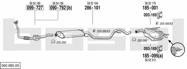  060.985.05 Exhaust system 06098505: Buy near me in Poland at 2407.PL - Good price!