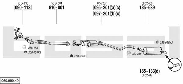  060.990.40 Exhaust system 06099040: Buy near me in Poland at 2407.PL - Good price!