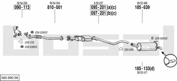  060.990.58 Exhaust system 06099058: Buy near me in Poland at 2407.PL - Good price!