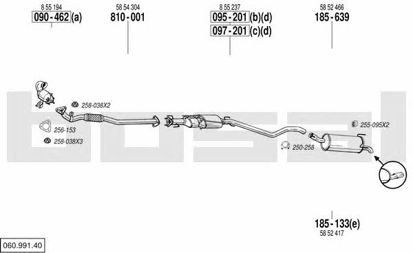  060.991.40 Exhaust system 06099140: Buy near me in Poland at 2407.PL - Good price!