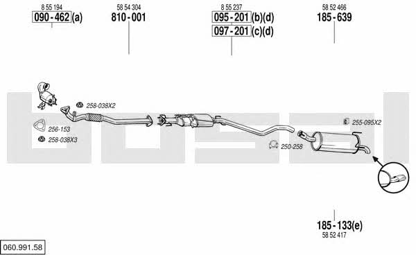  060.991.58 Exhaust system 06099158: Buy near me in Poland at 2407.PL - Good price!