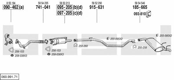  060.991.71 Exhaust system 06099171: Buy near me in Poland at 2407.PL - Good price!