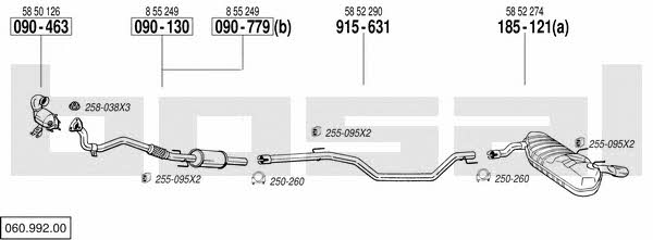  060.992.00 Exhaust system 06099200: Buy near me in Poland at 2407.PL - Good price!