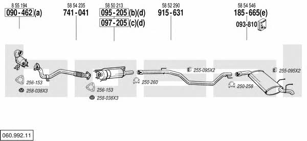  060.992.11 Exhaust system 06099211: Buy near me in Poland at 2407.PL - Good price!