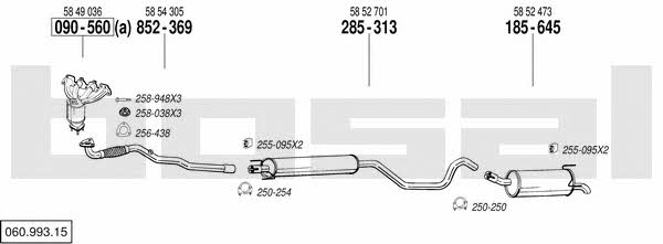Bosal 060.993.15 Exhaust system 06099315: Buy near me at 2407.PL in Poland at an Affordable price!