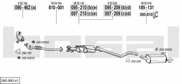  060.993.41 Exhaust system 06099341: Buy near me in Poland at 2407.PL - Good price!