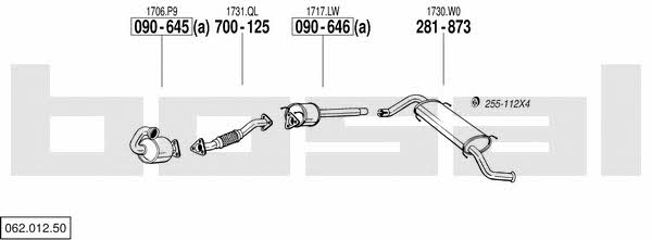  062.012.50 Exhaust system 06201250: Buy near me in Poland at 2407.PL - Good price!