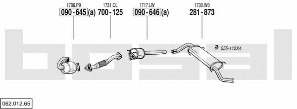 062.012.65 Exhaust system 06201265: Buy near me in Poland at 2407.PL - Good price!