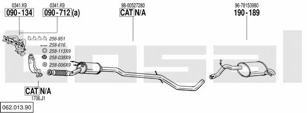  062.013.90 Exhaust system 06201390: Buy near me in Poland at 2407.PL - Good price!