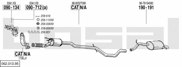  062.013.95 Exhaust system 06201395: Buy near me in Poland at 2407.PL - Good price!