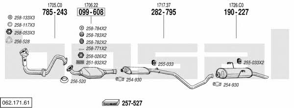  062.171.61 Exhaust system 06217161: Buy near me in Poland at 2407.PL - Good price!