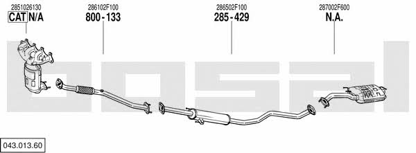 043.013.60 Exhaust system 04301360: Buy near me in Poland at 2407.PL - Good price!