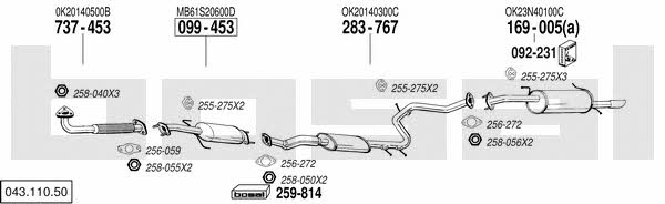  043.110.50 Exhaust system 04311050: Buy near me in Poland at 2407.PL - Good price!