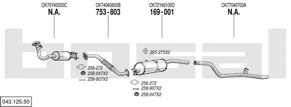  043.125.50 Exhaust system 04312550: Buy near me in Poland at 2407.PL - Good price!