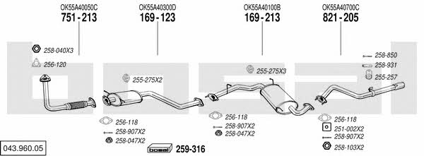  043.960.05 Układ wydechowy 04396005: Dobra cena w Polsce na 2407.PL - Kup Teraz!