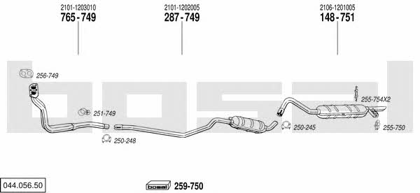  044.056.50 Exhaust system 04405650: Buy near me in Poland at 2407.PL - Good price!