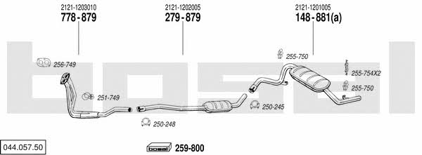  044.057.50 Exhaust system 04405750: Buy near me in Poland at 2407.PL - Good price!