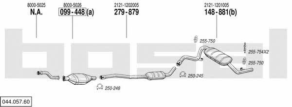  044.057.60 Exhaust system 04405760: Buy near me in Poland at 2407.PL - Good price!