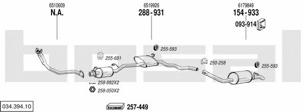  034.394.10 Exhaust system 03439410: Buy near me in Poland at 2407.PL - Good price!