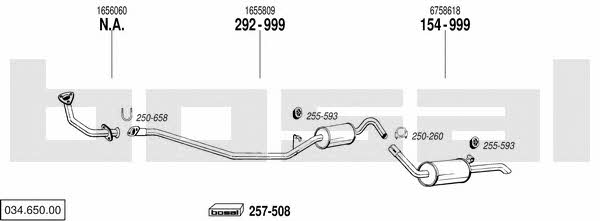  034.650.00 Exhaust system 03465000: Buy near me in Poland at 2407.PL - Good price!