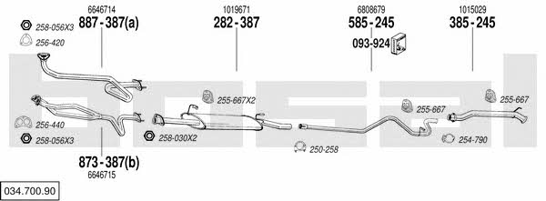  034.700.90 Abgasanlage 03470090: Kaufen Sie zu einem guten Preis in Polen bei 2407.PL!