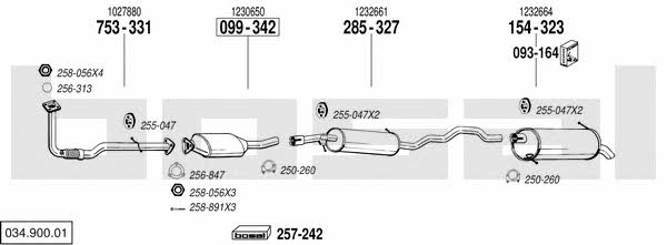  034.900.01 Exhaust system 03490001: Buy near me in Poland at 2407.PL - Good price!