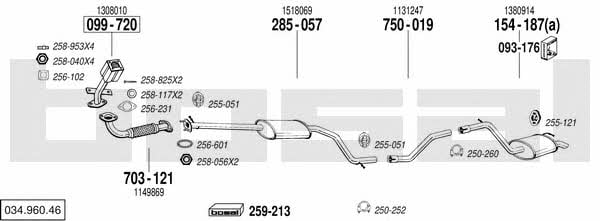  034.960.46 Exhaust system 03496046: Buy near me in Poland at 2407.PL - Good price!