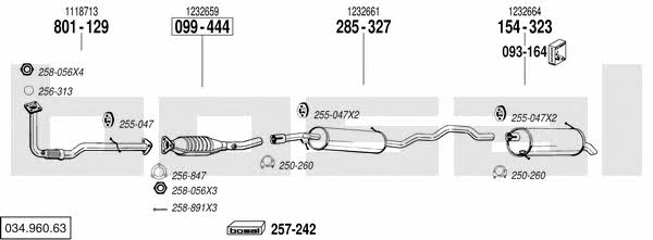  034.960.63 Exhaust system 03496063: Buy near me in Poland at 2407.PL - Good price!