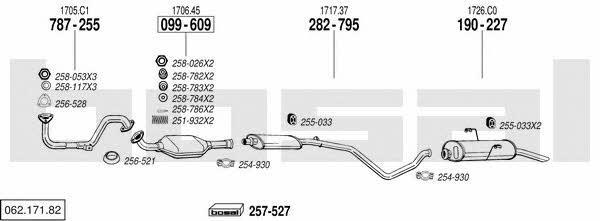  062.171.82 Exhaust system 06217182: Buy near me in Poland at 2407.PL - Good price!