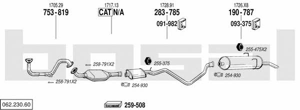  062.230.60 Exhaust system 06223060: Buy near me in Poland at 2407.PL - Good price!