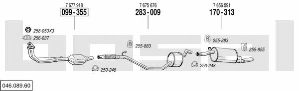  046.089.60 Exhaust system 04608960: Buy near me in Poland at 2407.PL - Good price!