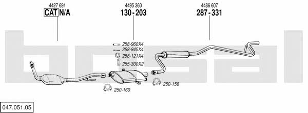  047.051.05 Exhaust system 04705105: Buy near me in Poland at 2407.PL - Good price!