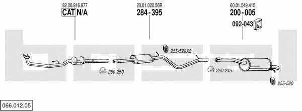  066.012.05 Exhaust system 06601205: Buy near me in Poland at 2407.PL - Good price!