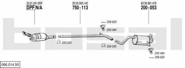  066.014.50 Exhaust system 06601450: Buy near me in Poland at 2407.PL - Good price!