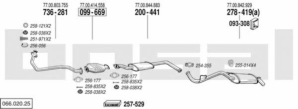 Bosal 066.020.25 Abgasanlage 06602025: Bestellen Sie in Polen zu einem guten Preis bei 2407.PL!