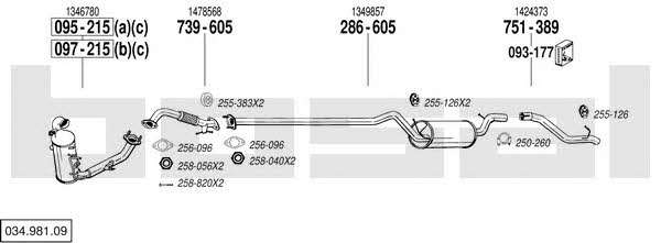  034.981.09 Układ wydechowy 03498109: Dobra cena w Polsce na 2407.PL - Kup Teraz!