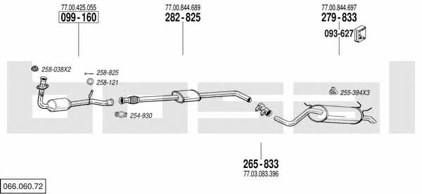  066.060.72 Exhaust system 06606072: Buy near me in Poland at 2407.PL - Good price!