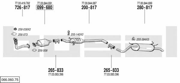  066.060.75 Exhaust system 06606075: Buy near me in Poland at 2407.PL - Good price!