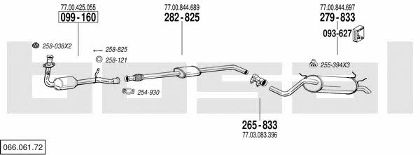 Bosal 066.061.72 Exhaust system 06606172: Buy near me at 2407.PL in Poland at an Affordable price!