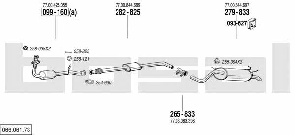  066.061.73 Exhaust system 06606173: Buy near me in Poland at 2407.PL - Good price!