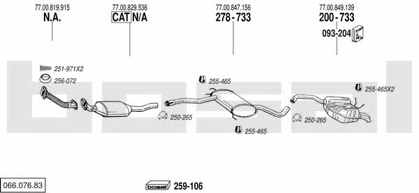  066.076.83 Exhaust system 06607683: Buy near me in Poland at 2407.PL - Good price!