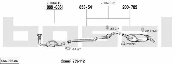  066.076.86 Exhaust system 06607686: Buy near me in Poland at 2407.PL - Good price!