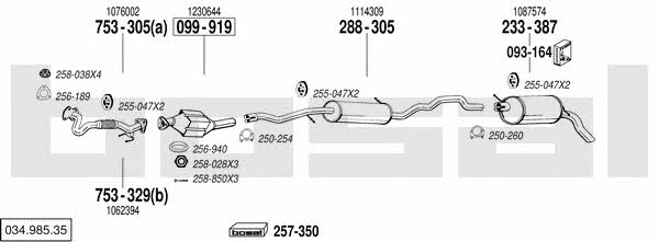  034.985.35 Exhaust system 03498535: Buy near me in Poland at 2407.PL - Good price!