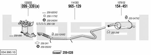  034.990.10 Exhaust system 03499010: Buy near me in Poland at 2407.PL - Good price!