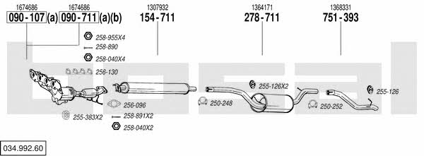  034.992.60 Układ wydechowy 03499260: Dobra cena w Polsce na 2407.PL - Kup Teraz!