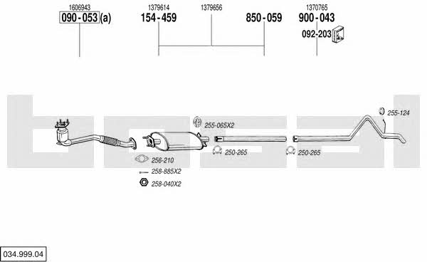  034.999.04 Exhaust system 03499904: Buy near me in Poland at 2407.PL - Good price!