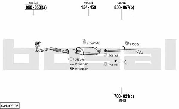  034.999.06 Exhaust system 03499906: Buy near me in Poland at 2407.PL - Good price!