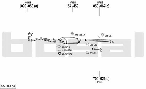  034.999.08 Exhaust system 03499908: Buy near me in Poland at 2407.PL - Good price!
