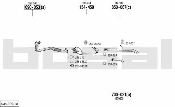  034.999.10 Exhaust system 03499910: Buy near me in Poland at 2407.PL - Good price!